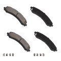 Rear D2224 Ceramic 4pcs W Hardware Disc Brake Pad Set 