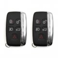 X Autohaux 2pcs 5 Buttons Car Key Fobless Entry Remote Control Key Case Shell For Range Rover Discovery 4 Replacement Kobjtf10a
