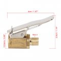 Tire Chuck With Clip Adapter Air Inflator Compressor Pump Connect Accessories Gold Tone For Vehicle