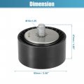 Uxcell Drive Belt Tensioner Assembly Accessory Idler Pulley No 11287559887 For Bmw X6 2008-2011 Black Metal