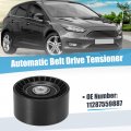 Uxcell Drive Belt Tensioner Assembly Accessory Idler Pulley No 11287559887 For Bmw X6 2008-2011 Black Metal