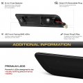 Vipmotoz Full Led Strip Front Side Marker Lights Fender Parking Lamps Compatible With 2010-2013 Ford Transit Connect Chrome