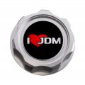 Vms Racing Silver Oil Cap With I Love Jdm Emblem In Cnc Machined Billet Aluminum Compatible Honda Acura Integra