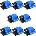 Ena Set Of 8 Blue Square Ignition Coil Pack For Cadillac Gmc Chevrolet Hummer Savana 1500 2500 3500 Silverado Escalade Express 
