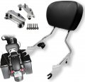 Httmt Adjustable Detachable Sissy Bar Upright Backrest With 4 Point Docking Hardware Compatible Touring Road King Glide Street