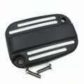 Httmt Mt249-061a- Motorcycle Black Grooved Front Brake Master Cylinder Fluid Reservoir Cap For 2007-2015 H-d Electra Glide Road 