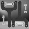 Rear Bar Pin Flag Nut Kits For Jeep Fix Upper Shock Mount Suitable 1984-2001 Cherokee Xj-1082 4wd 2wd Black 2-set 