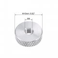 Uxcell Flat Knurled Nut M5 X 16mm 5mm Thumb Nuts Lock Adjusting Aluminum Alloy Silver 10pcs