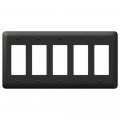 Amerelle Devon Black Steel 5 Rocker Wallplate 