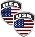 Magnet 2 3 American Us Usa United States Flag Set Shield Decal Badge Hat Magnetic Sticker 