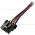Dual Cooling Radiator Fan Motor Wiring Harness With 4 Pin Male Pigtail Connector Fit Corvette Camaro