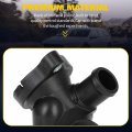 Ocpty Thermostat Housing Fit For Volkswagen Jetta 2005-2014 For Passat 2012-2014 Golf 2010-2014 Engine Coolant Assembly