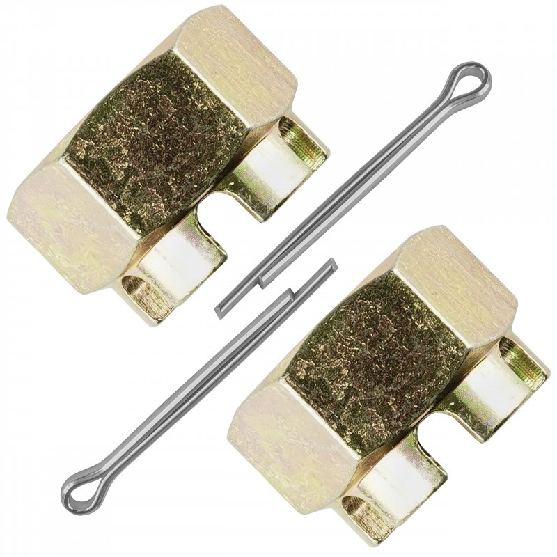 Caltric 2x Rear Axle Castle Nut With Pin For Polaris Scrambler 400 2x4 2000 2001 2002 4x4 1995 1996 1997 1998 1999