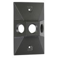 Taymac Lv130z Three-hole Rectangular Metal Lampholder Cover Bronze 