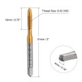 2pcs 6-32 Unc B2 Spiral Point Thread Tap Screw Threading Tapping Tool Titanium Coated 6542 High Speed Steel Machine Taps Bit
