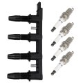 1 Ignition Coils With 4 Iridium Spark Plugs 6 Pins Packs Fits For Saturn Astra 2008-2009 Coil And Replaces Uf606