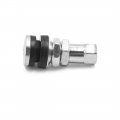 Uxcell 12pcs Silver Tone Bolt-in Wheel Rim Vacuum Tire Valve Stem W Dust Cap For Car