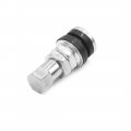 Uxcell 12pcs Silver Tone Bolt-in Wheel Rim Vacuum Tire Valve Stem W Dust Cap For Car