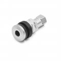 Uxcell 12pcs Silver Tone Bolt-in Wheel Rim Vacuum Tire Valve Stem W Dust Cap For Car