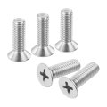 15 Pcs M5-0 8x16 Machine Screws Phillips Pan Cross Head Fasteners Bolts 304 Stainless Steel Silver For Wall Socket House 