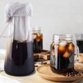 4 Pack Reusable Coffee Filters Cold Brew Bag Large Capacity Permanent Super Durable Organic Natural Cotton For Mason Jars Jugs 