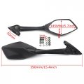 Motorcycle Rearview Mirror Carbon Fiber Long Stem Side For Yamah 15-21 Yzf-r3 14-21 Yzf-r25 15-20 Nmax 125 155 P N