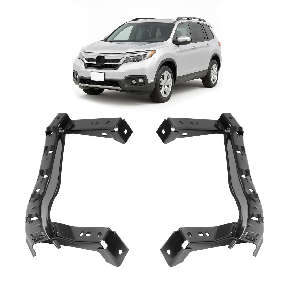 Front Bumper Brackets For 2019-2021 Honda Passport Left Right Side Face Bar Retainers Braces Replace 71140tgsa00 71145tgsa00