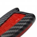 2-layers Hybrid Combo Carbon Key Fob Cover W Keychain For Hyundai Azera Equus Santa Fe