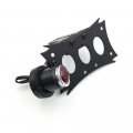 Httmt Mt408-p-k Black Horizontal Vertical Zigzag Mount License Plate Bracket Bk Cd Round Led Tail Brake Light Integrated