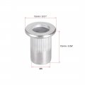 Uxcell M6 Aluminum Alloy Rivet Nuts Flat Head Insert Nutsert 100 Pcs