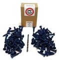 Flat Head Concrete Screw Anchor 1 4 X 25 In 100 Pieces With 3 16 Drill Bit Miami Dade Compliant Alloy Steel Blue Screws 