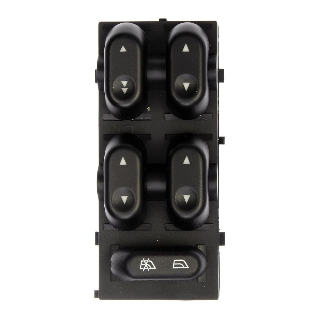 Power Window Switch Front Driver Side For Mercury Marauder 2003 2004 Black Plastic Housing Illuminated Blade Terminal