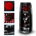 Amerilite For Chevy Gmc Fullsize C K 1500 2500 3500 Silverado Sierra Suburban Crystal Black Replacement Brake Tail Lights Set
