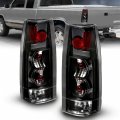 Amerilite For Chevy Gmc Fullsize C K 1500 2500 3500 Silverado Sierra Suburban Crystal Black Replacement Brake Tail Lights Set