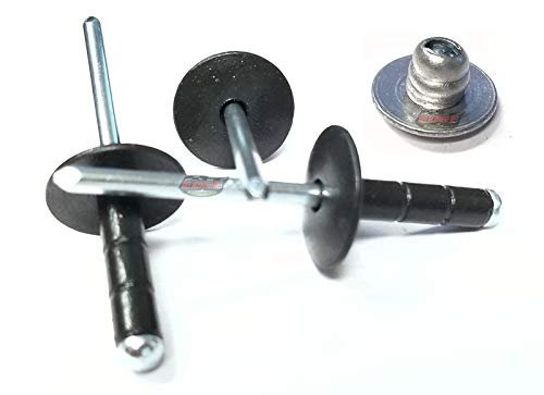 Black 3 16 In Pop Rivets Large Head Aluminum With Steel Mandrel Multi Grip 50 Pack