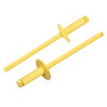 50pcs 1 8 X3 Aluminum Blind Rivets Grip And Steel Mandrel Large Flange Fastener For Metal Furniture Automotive Yellow 