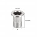 Uxcell M6 304 Stainless Steel Rivet Nuts Flat Head Insert 50 Pcs