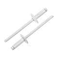 50pcs 1 8 X3 Aluminum Blind Rivets Grip And Steel Mandrel Large Flange Fastener For Metal Furniture Automotive Gray 