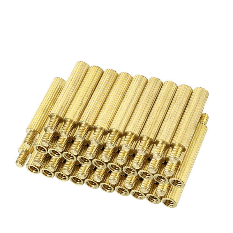 50pcs M2 15 3mm Male Thread Brass Round Standoff Spacer Screw Pcb Pillar