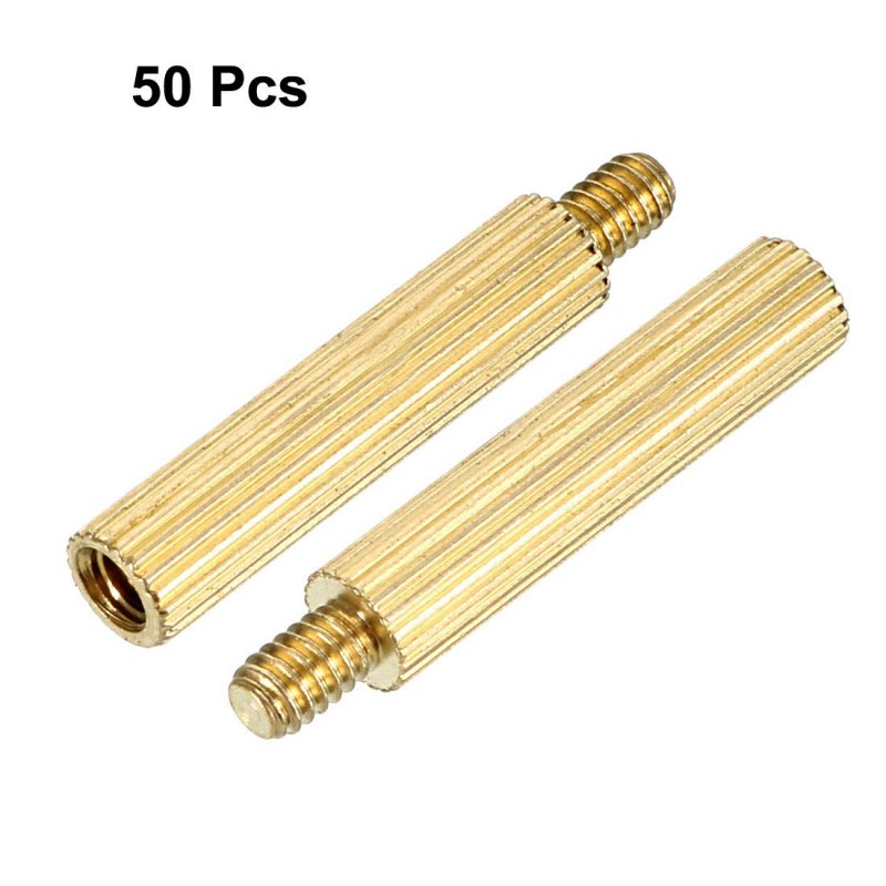 50pcs M2 15 3mm Male Thread Brass Round Standoff Spacer Screw Pcb Pillar