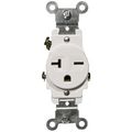 Morris 82246 Industrial Grade Single Receptacle 20 Amp Current 250v White 