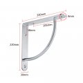 Hxsm Stainless Steel Triangle Shelf Brackets Detachable Corner Brace Right Angle Wall Mounted Supports Solid Anti Rust 130 170