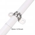 Uxcell 20mm 0 8 Rigid Pipe Strap 2 Holes 304 Stainless Steel Tension Tube Clip Clamp 20pcs