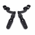 Xkh-black Adjustable Highway Peg Mounting Kit With Footpeg Foot Rest Compatible V-star Roadstar Suzuki Boulevard Equipped 1-1 4