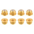 Nylon Insert Hex Lock Nuts 8pcs M3 X 0 5mm Aluminum Alloy Self-locking Anodizing Flange Nut For Fasteners Gold 