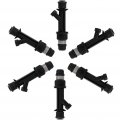 Injectors Kit 4 Holes Fuel Injector Fit For 05-07 Buick Rainier 04-07 Chevrolet Colorado Gmc Envoy 06-07 Hummer H3 Set Of 6 