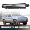 X Autohaux 1 Set Car Cabin Air Filter And Housing Kit For Jeep Grand Cherokee 1999-2010 No 82208300