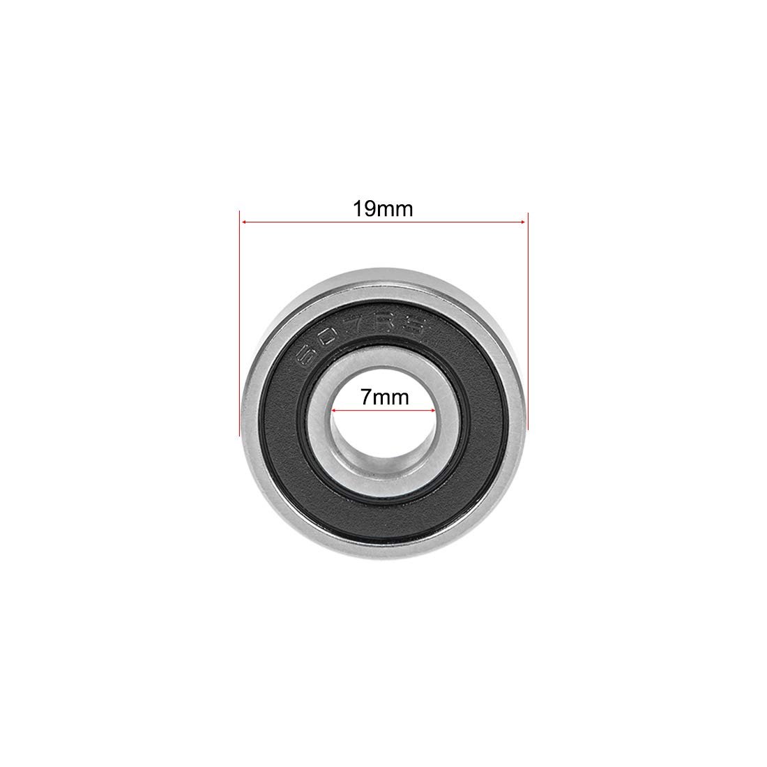 607-2rs Deep Groove Ball Bearings 7mm X 19mm 6mm Double Sealed Chrome Steel Z2 2pcs