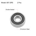 607-2rs Deep Groove Ball Bearings 7mm X 19mm 6mm Double Sealed Chrome Steel Z2 2pcs
