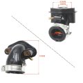 Carburetor Intake Manifold For Gy6 50cc Moped Scooter Atv Go Kart 90 Degrees Bend With Air Injection Pipe Fits To 150cc Chinese